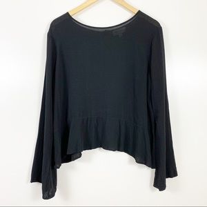 Anthropologie Cloth & Stone Trumpet Sleeve Top